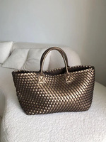 Handmade woven bag portable large bag for women 2024 new large capacity tote bag travel bag versatile shoulder bag