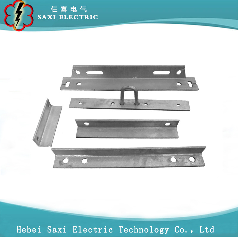 热镀锌电力横担拉线抱箍U型抱箍拉线棒 斜撑铁 耐张联板 镀锌角铁