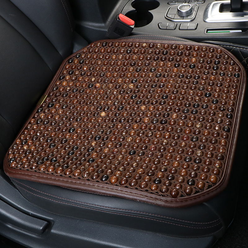 夏季汽車坐墊涼墊菩提子透氣通風座墊木珠單片夏天通用涼蓆車墊子