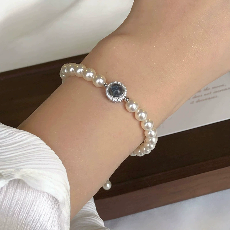 Аксессуары Xingcheng / Xingcheng Accessory, универсальный браслет из бусин с жемчужиной, серебро 925 образец, стиль «легкая роскошь», качественный стиль, китайский стиль