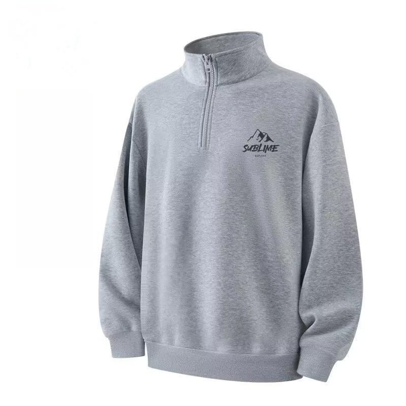 Trendy Student Hong Kong Style Pullover Oversized Long-Sleeve Youthful Sweatshirt for Men Popular Ins Sports Spring and Autumn Stylish Versatile