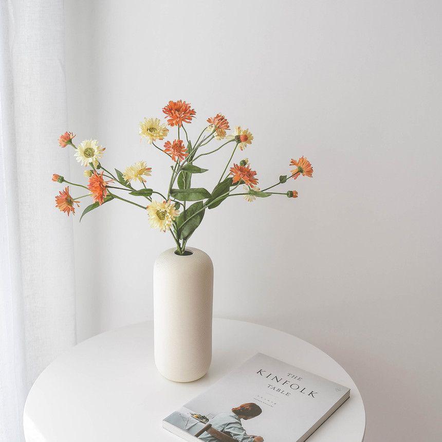 Ins blanco rayado cerámica seca florero decoración sala de estar arreglo de flores tienda de ropa estilo silencioso cama y desayuno escritorio dispositivo de la flor