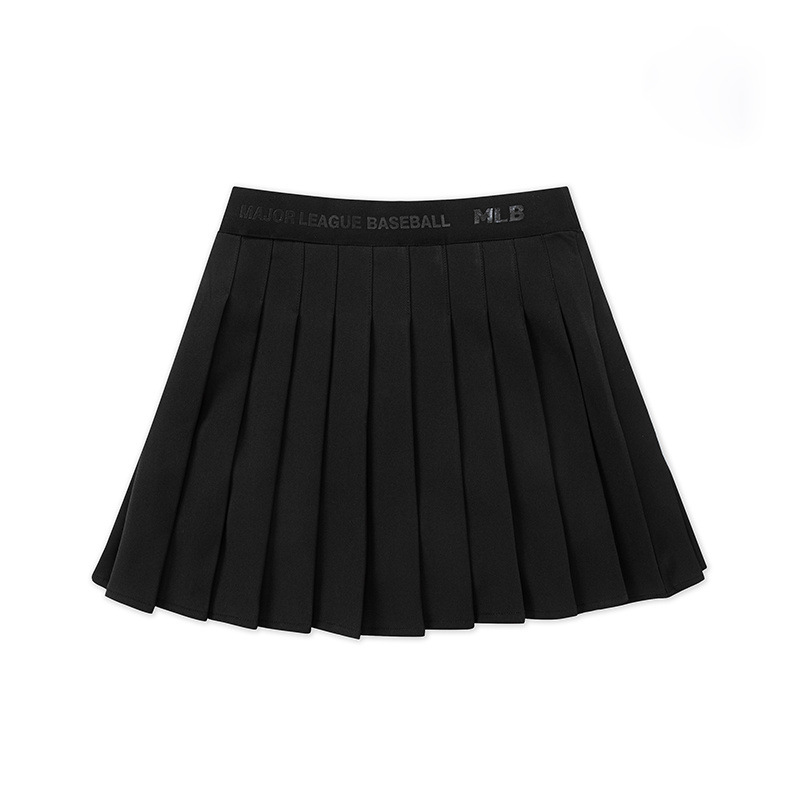 MLB 쇼트 스커트 트렌디 브랜드 여름 새로운 간단한 스타일 작은 라벨 편지 자수 캐주얼 스포츠 올 매치 여자 주름 치마