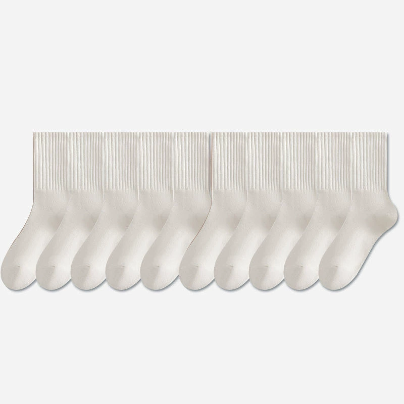 Demi-season breathable knee socks, mid-length, soft knit, versatile colors for everyday wear