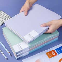 Morandi folder transparent inner pages A4 information booklet 30 pages multi-layer plastic office supplies storage book wholesale