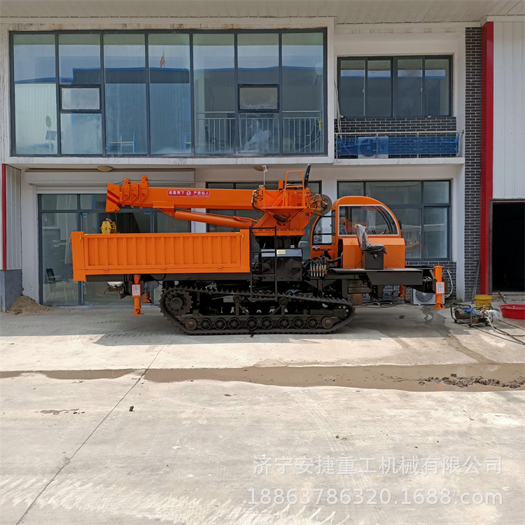 园林用履带吊运一体机 5吨橡胶履带随车吊 链轨自备吊运输车