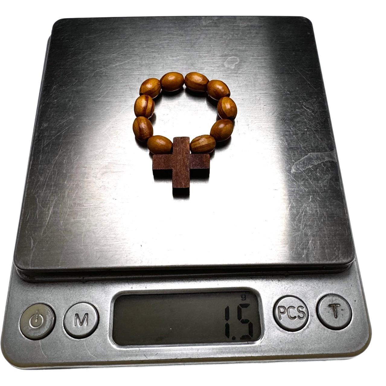 8x6mm松木念珠指环米珠Rosary Ring