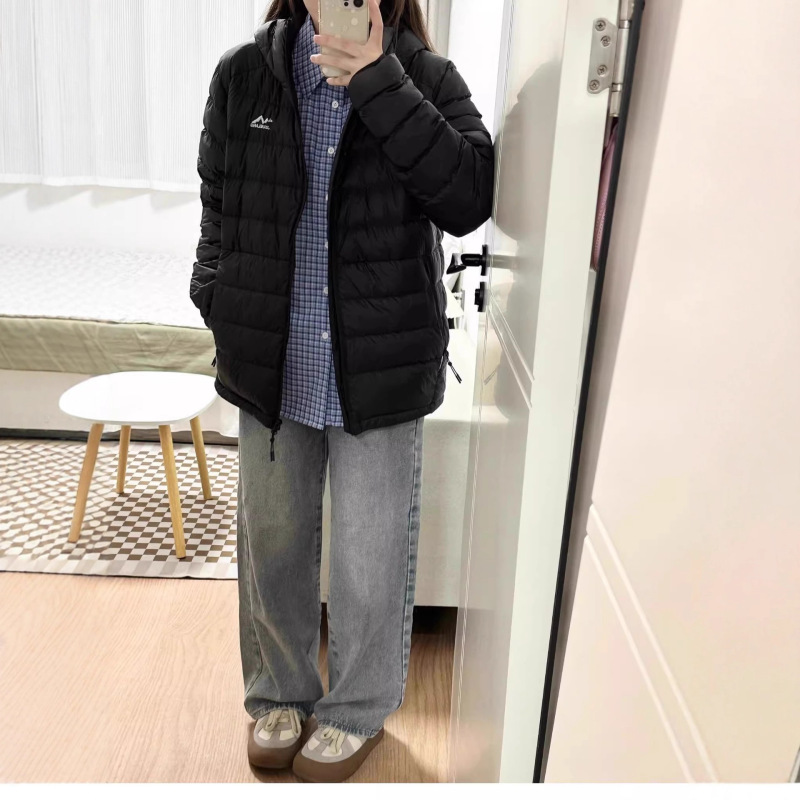 冬季排骨羽绒棉服女情侣外套轻薄宽松新款连帽加厚小个子棉服外套|undefined