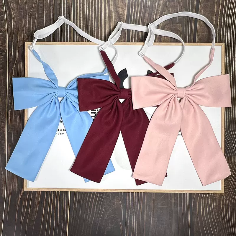 大领花日系制服校服JK女生水手服纯色领结学院风哑光色织蝴蝶结