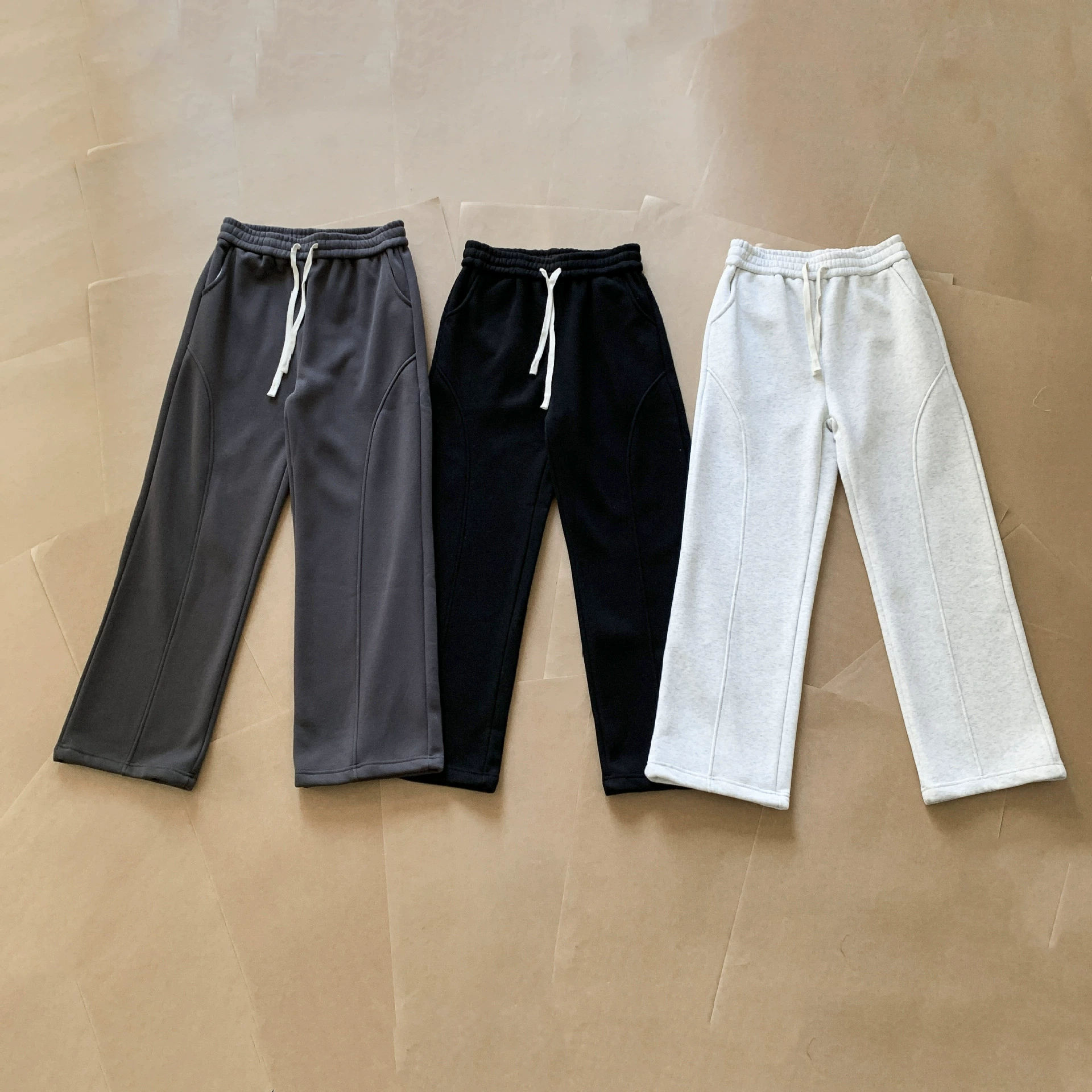 AUTICUP весенне-летние спортивные брюки Lulu в одном стиле, мягкие восковые лоскутные деконструированные прямые широкие спортивные штаны чистого кроя