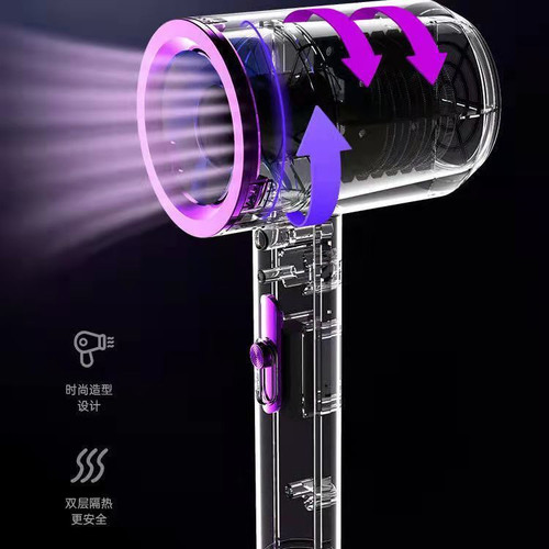 German hair dryer for hair salons, high-power barber shop 2300w household negative ions, hair care, quick-drying and silent