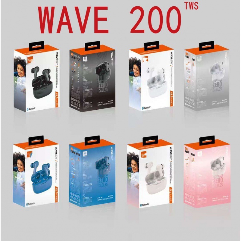 国境を越えた新型wave 200 TWS真無線bluetoothイヤホン小晶豆運動重低音入耳式イヤホン|undefined