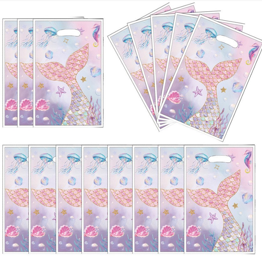 国境を越えた粉犬爪パーティーギフトバッグラグビー漫画ギフトバッグプラスチックキャンディーバッグ誕生日パーティー装飾品