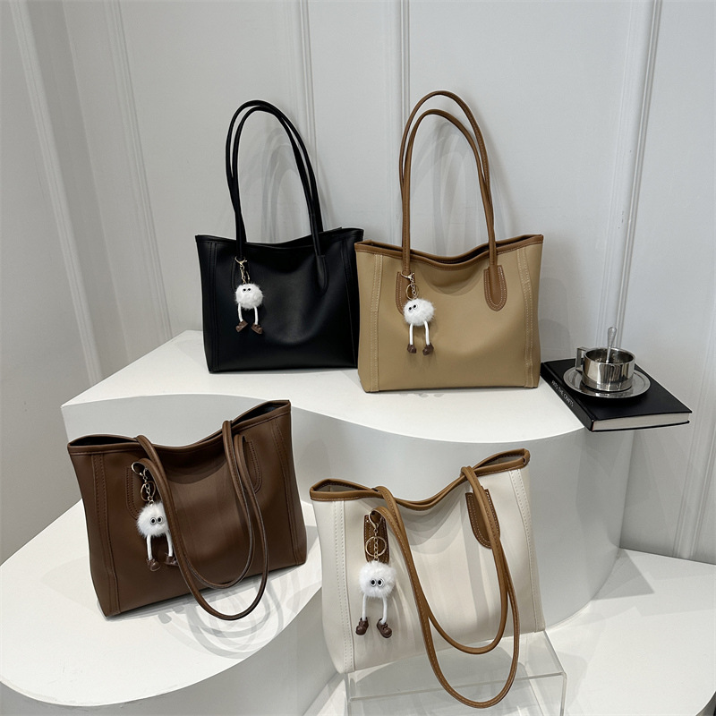 Relajado bolso retro 2024 nuevo bolso de mujer simple bolso de hombro artístico de gran capacidad de viaje al trabajo bolso de mano