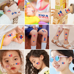 Cross-border American Independence Day children's tattoo stickers Long-lasting waterproof non-reflective holiday disposable tattoo stickers