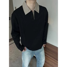 男士假两件T恤日韩风格男款高质量重磅秋季长袖 男上衣 男T恤男装