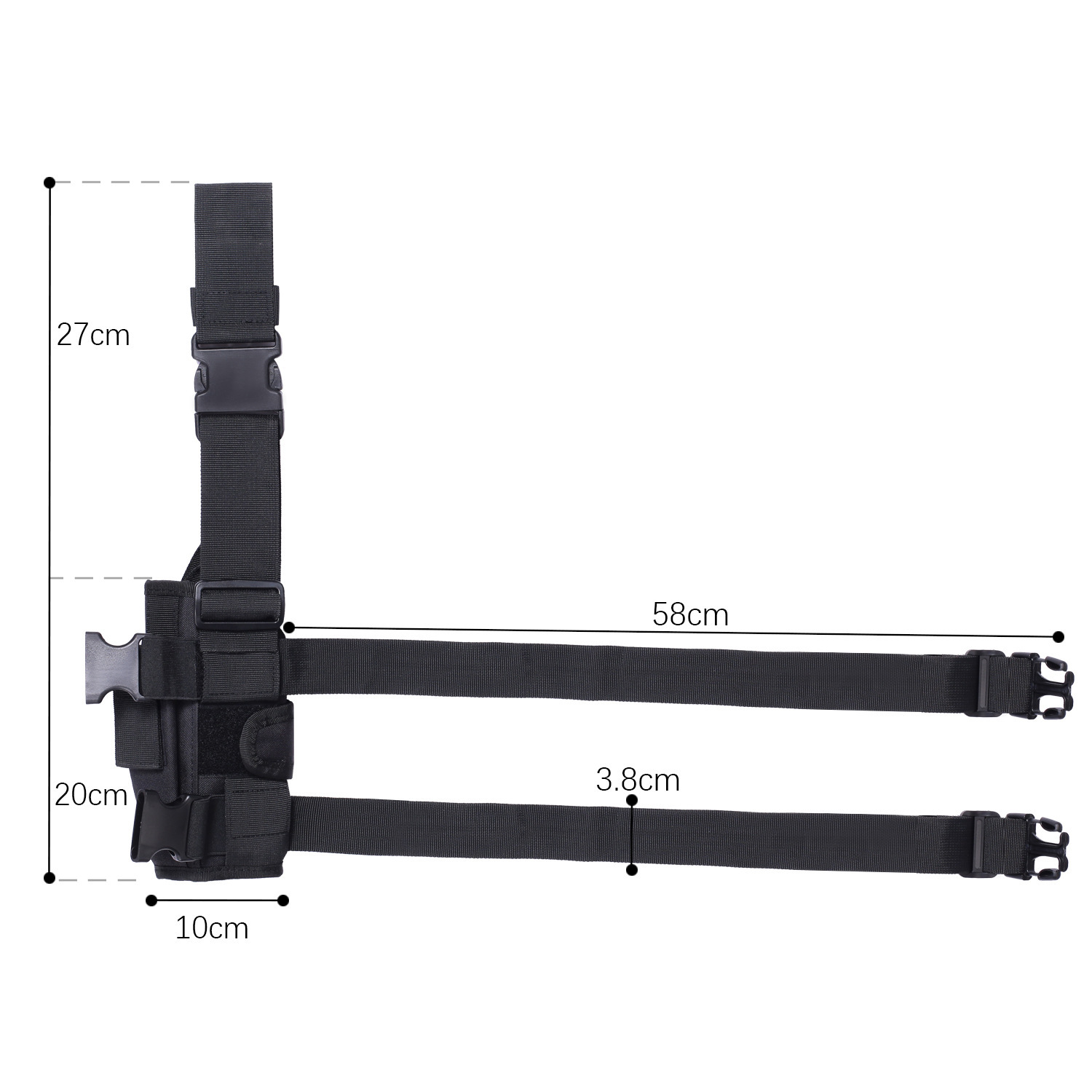 Funda táctica para pierna, funda táctica de camuflaje militar de extracción rápida para pierna, funda para muslo tipo tornado, ligera y portátil