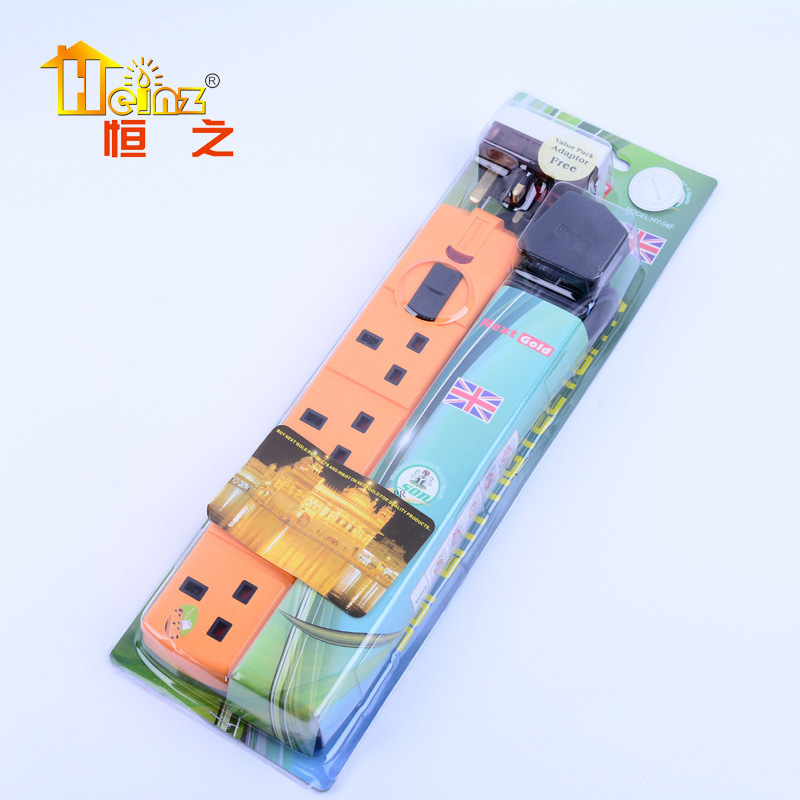 Tarjeta de enchufe doméstica original de comercio exterior británico con convertidor de placa de enchufe de enchufe de función de protección infantil