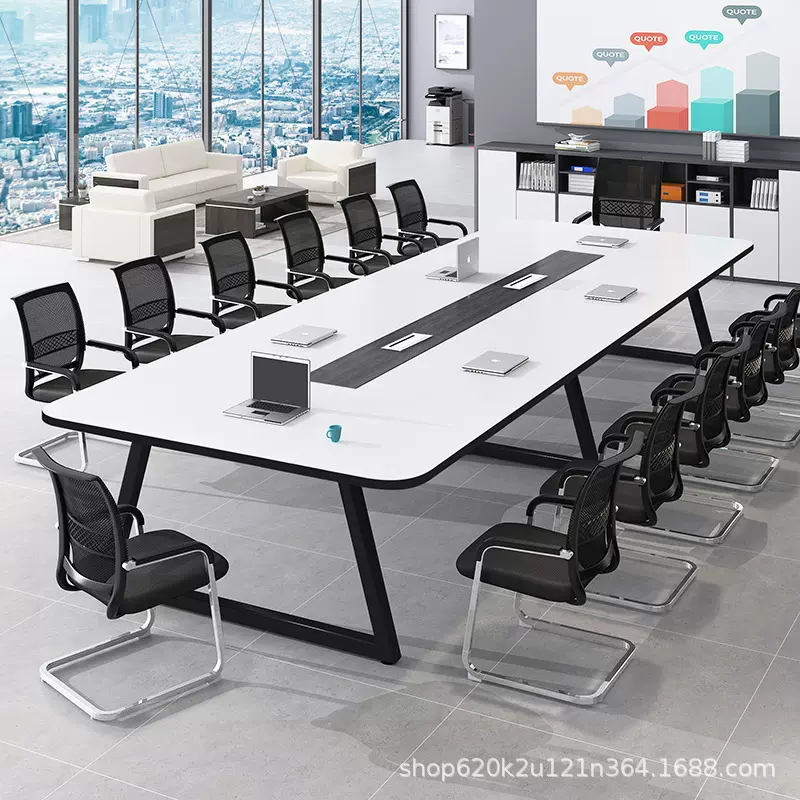 办公家具会议桌长桌椅组合简约现代长方形大型洽谈桌工作台培训桌