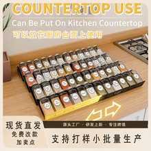 厨房调料收纳架厨房多层可伸缩调味品香料整理架调料储物架可拼装