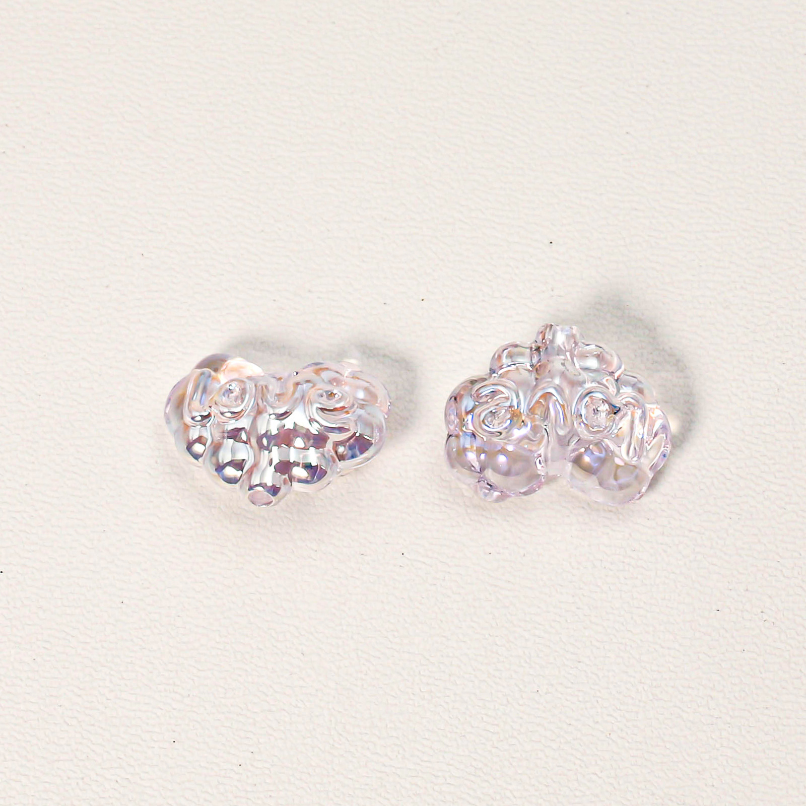 Transparente AB color amor cuentas sueltas cuentas accesorios de material de cadena de teléfono móvil joyas de corazón de melocotón accesorios de bricolaje hechos a mano piezas pequeñas image 10
