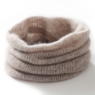 Cashmere 25 Autumn/Winter New Women's Warm Floral Yarn Small Scarf, Casual Style Neck Warmer, Fashionable Pullover Knitted Neck Gaiter