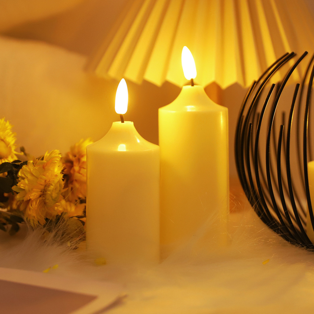 Simulación convexa vela electrónica Navidad ambiente diseño lámpara de vela fiesta de cumpleaños decoración del hogar lámpara LED