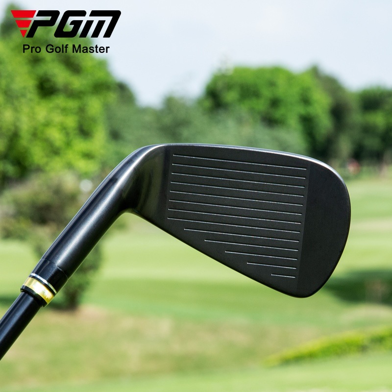 Gậy sắt PGM Golf số 7, sắt mềm rèn, thiết kế lưỡi nhỏ, thân carbon siêu nhẹ — TIG039-Thanh carbon vàng đen lớp R, TIG039-Đen vàng carbon cực SR cấp, TIG039-Thanh carbon vàng đen lớp S, TIG039-Thanh thép vàng đen