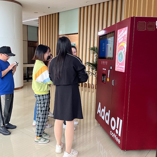 Máquina de café de hielo de autoservicio comercial, auto-molienda automática no tripulada, autopresión, autohielo, listo para beber