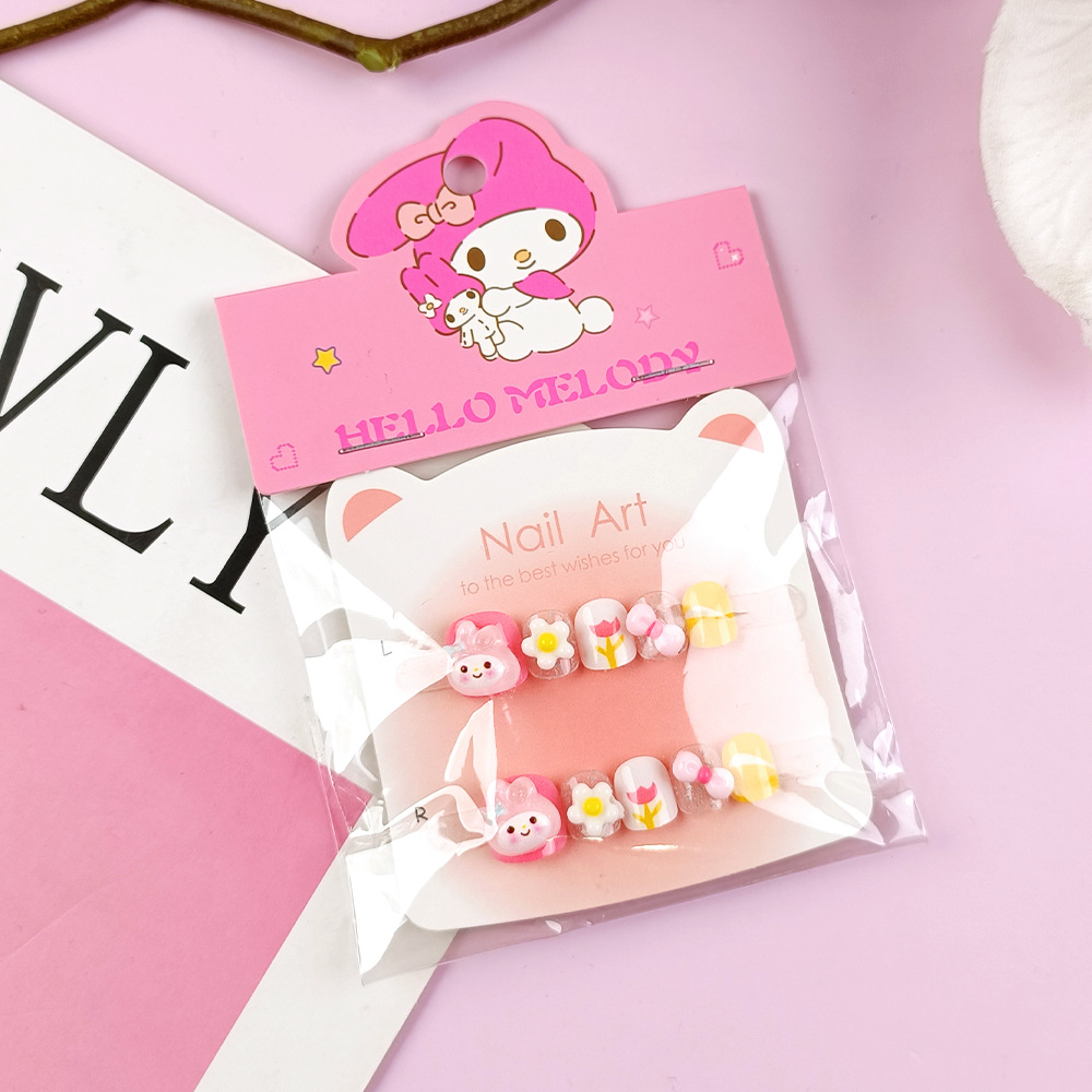 Venta directa de fábrica pegatinas de uñas para niñas dibujos animados para niños tabletas de uñas para niñas 10 parches de uñas lindas