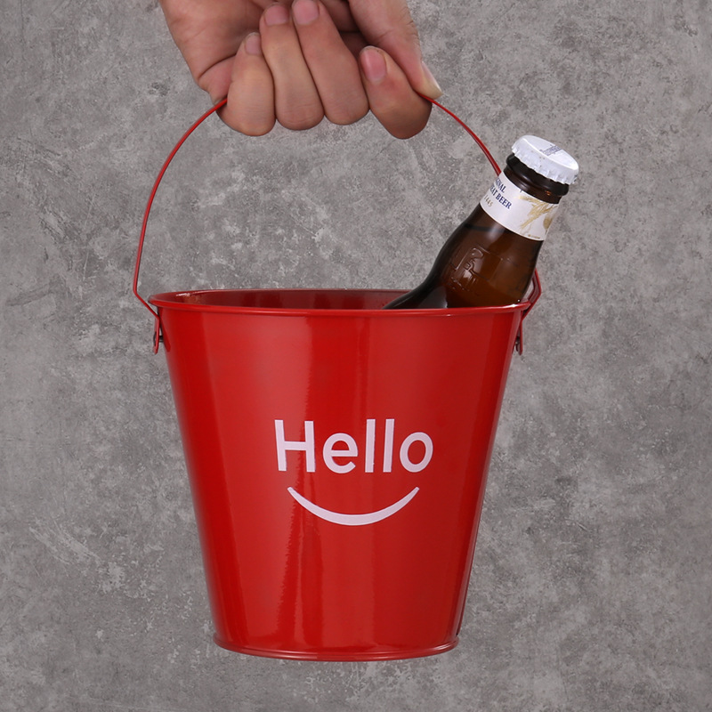 Bar KTV ice bucket creative handle snack bucket French fries bucket ice grain ice cube beer bucket hello cucumber bowl commercial
