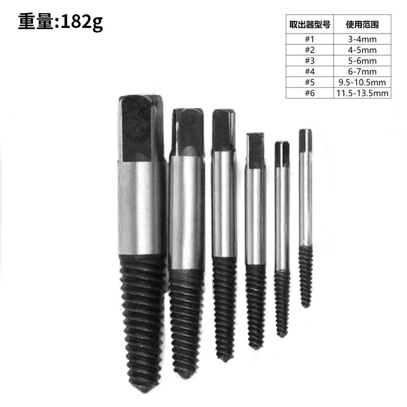 高速スチールダブルヘッドセット4341断糸滑りネジ取り出し器断糸取り出し器ネジ取り出し器ダブルヘッド|undefined