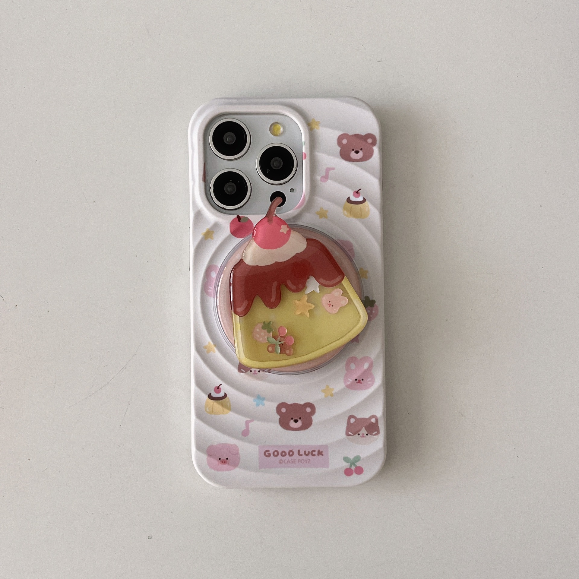 Animales de pudín de dibujos animados coreanos para Apple 16ProMax funda para teléfono móvil 15Pro magnético 14 femenino 13 nuevo 16Pro