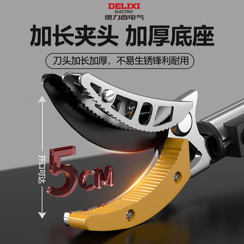 Delixi Electric 果物摘みはさみ、庭の果樹摘み、ライチとリュウガンの高所摘み、伸縮ポール果物摘み|undefined