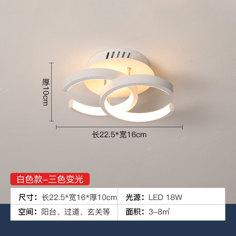 Lámpara de pasillo transfronterizo lámpara de balcón LED moderno minimalista nórdico creativo personalizado guardarropa sala de estar lámpara de entrada