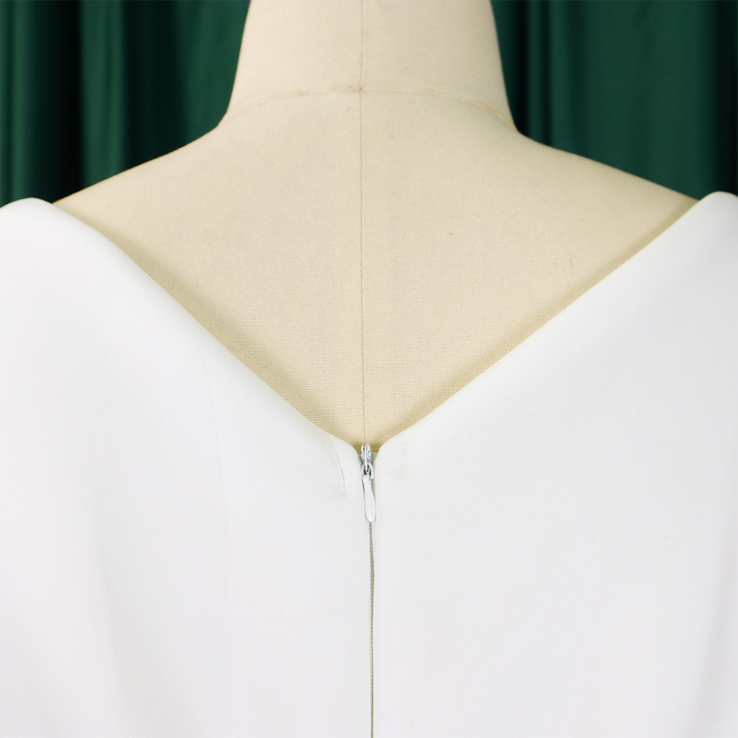 Robe de soirée sexy à col en V et à volants avec fente perlée, robe de banquet de tempérament de célébrité_voghion.com