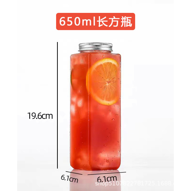 ペットプラスチックカップファットカップ 500 ミリリットル商業卸売ミルクティーカップ使い捨て蓋付きインターネット有名人のジュース飲料ボトル|undefined
