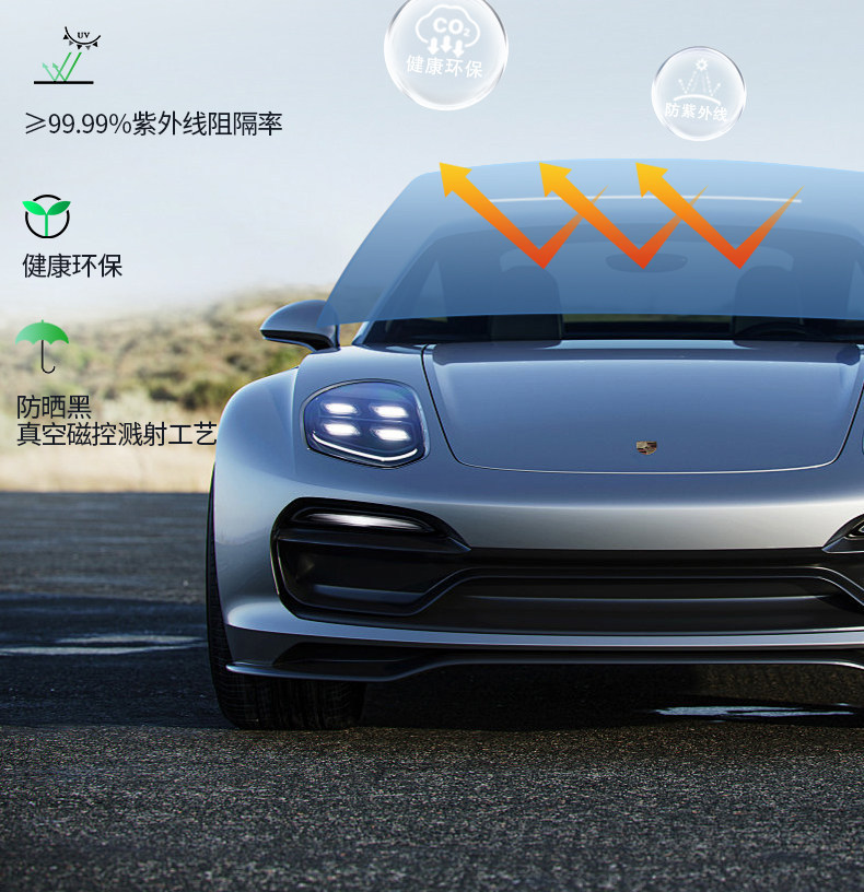 Imperial Purple Heat Insulation Film Car Window Film Sun Protection Colorful Solar Film Front Windshield Explosion-Proof Privacy Full Car Film