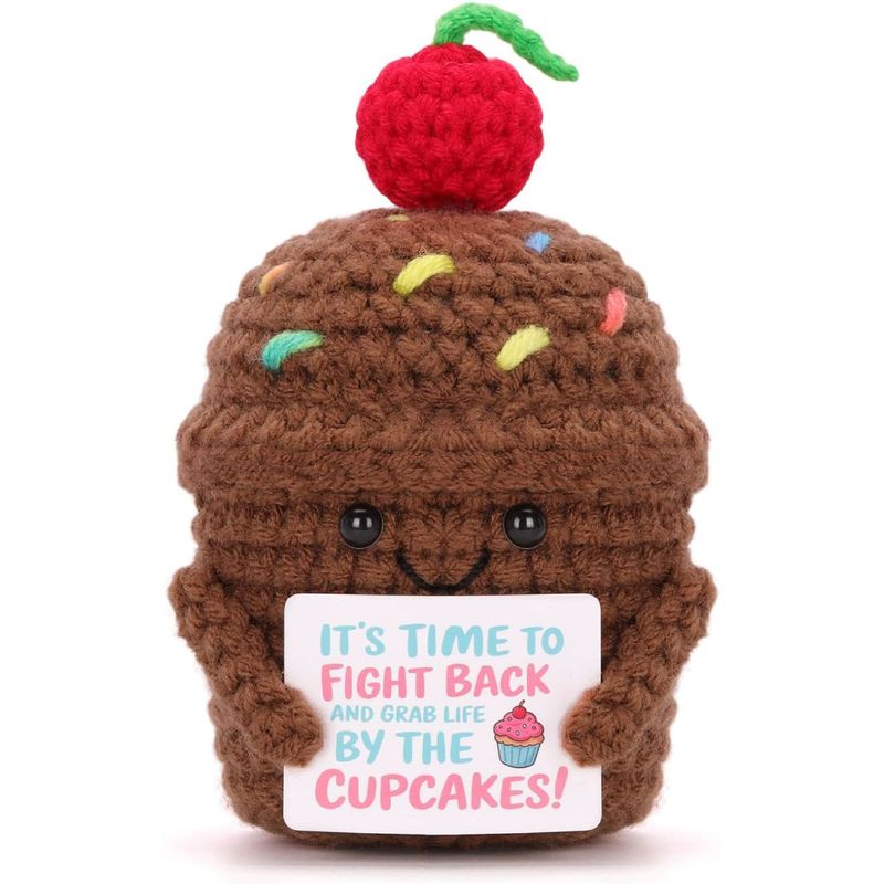 新品跨境亚马逊热销 Crochet Positive ice cream 毛线玩偶励志卡|undefined