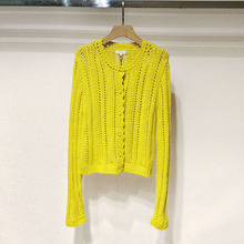 深圳南油2025冬女装 XRJ7M13C长袖圆领单排扣镂空针织开衫S250840