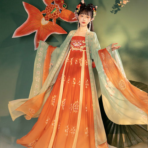 Tang Dynasty Hanfu Fairy dress for women big sleeve shirts myrobalan skirts Tang Dynasty Hanfu Fairy dress for women adults hanfu 