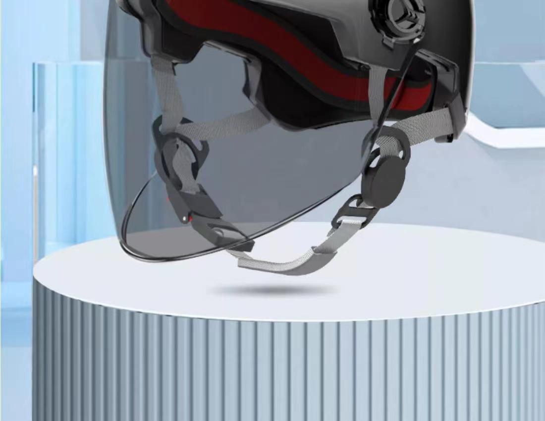 Applicable to the new national standard four seasons general electric car motorcycle men's helmet women's summer sunscreen adjustable half helmet