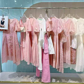 最新撤柜大牌南耳女装26夏品牌一手货源折扣走份批发尾货外贸