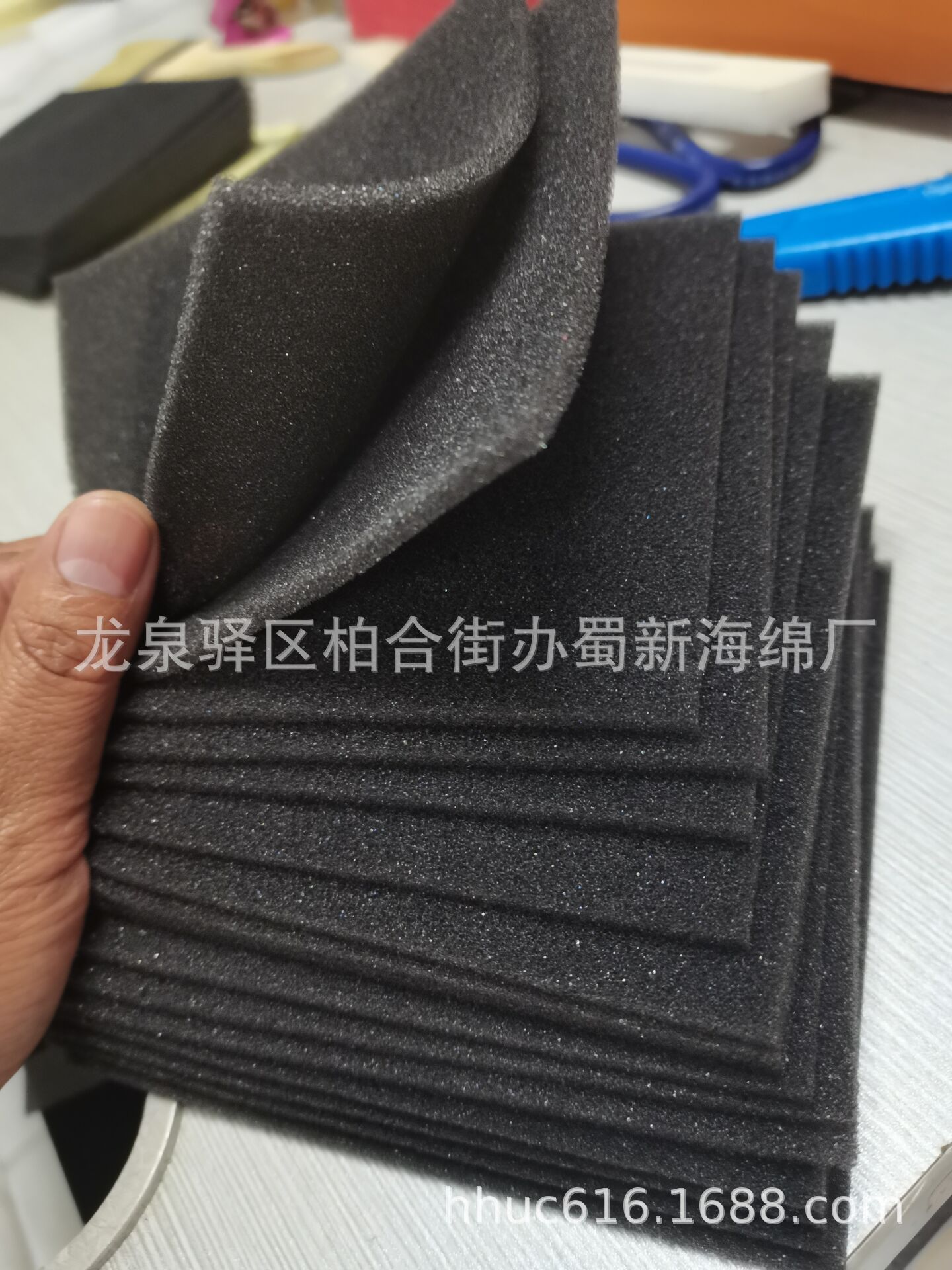 供应3mm厚黑色聚氨酯海绵薄片/内衬减震海绵垫片/吸水PU海绵垫