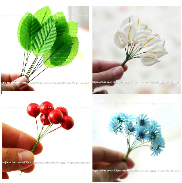 现货仿真手工纸花小玫瑰蔷薇花束礼品礼盒包装拉花配件装饰小假花