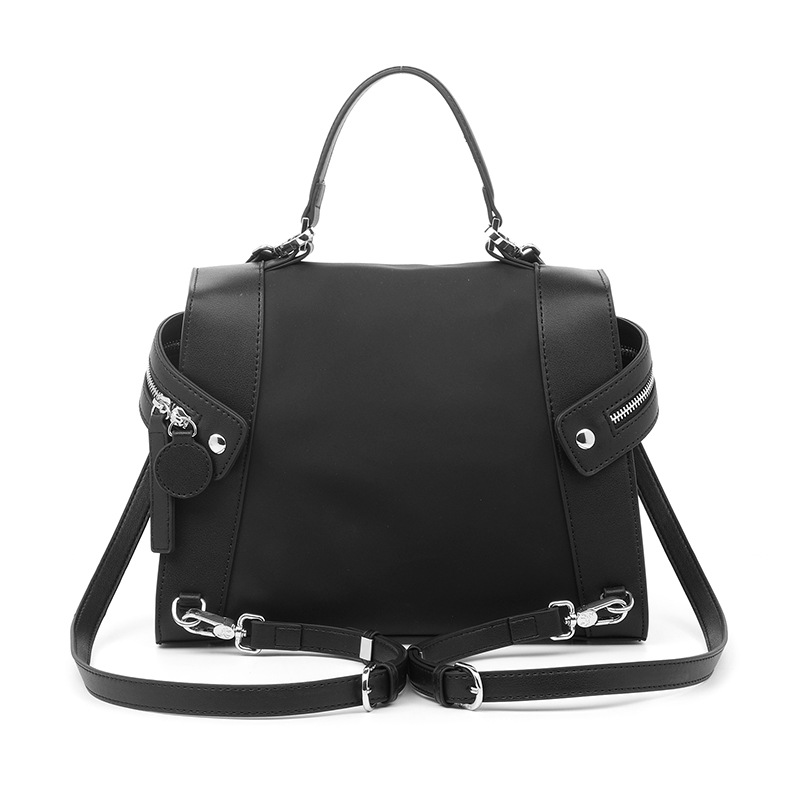Casual bolso de tela de nylon impresión negra alta mochila multipropósito cremallera estilo de negocios LP7240#