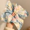 1# oil painting style floral scrunchie - approximately 22cm