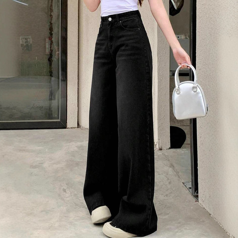 American Trendy Jeans for Women 2025 Spring and Autumn New High-Waisted Loose Slimming Versatile Long Pants American Trendy Jeans for Women 2025 Spring and Autumn New High-Waisted Loose Slimming Versatile Long Pants