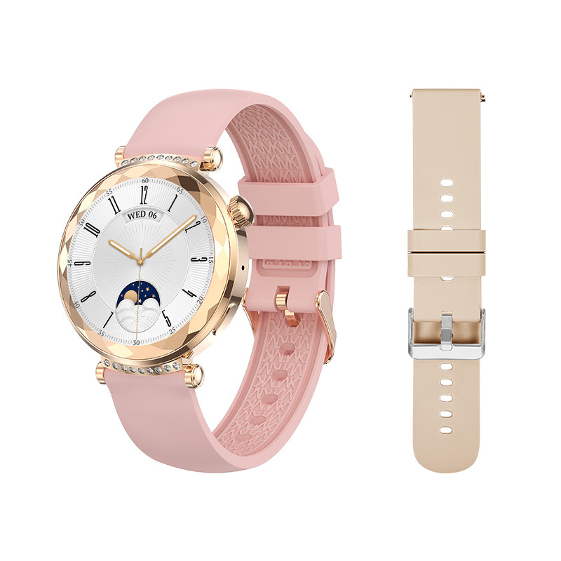 Cross-Border Women's Oa108 Smart Watch Bluetooth Call Heart Rate Blood Oxygen Amold Screen Women's Multi-Function Watch