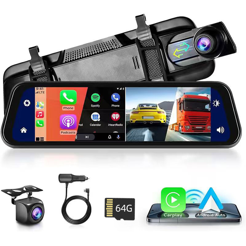 9.66inch Carplay Smart Screen Android Auto Screen Mirroring Bluetooth Fm Dash Cam No Installation Required